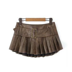 Jupe Courte Femme en Cuir Véritable Respirante Écologique Séchage Rapide Grande Taille Décontractée Tendance pour l'Extérieur – Vente en Gros - Product Image 1