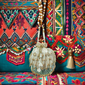 Handmade Fashion Ethnic Indian Wedding Gift Mini <b>Potli</b> <b>Bags</b> with Pearl Embroidery & Handwork High Quality Women's Coin - Product Image 1