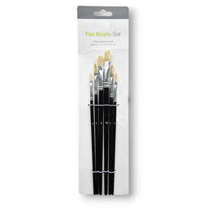 Ensemble de pinceaux <span class=keywords><strong>à</strong></span> poils plats 577 poils naturels avec poignée noire peinte fournisseur de pinceaux d'artiste pour les loisirs, l'artisanat et l'utilisation scolaire - Product Image 4