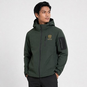 Blousons unisexes d'extérieur, fermeture éclair intégrale, décontractés, rembourrés, softshell, coupe-vent en Cordura, légers, imperméables, respirants, résistants à la pluie - Product Image 4