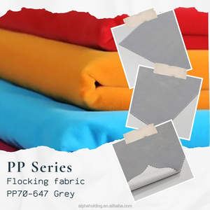 Tissu floqué en rayonne tissée avec dos en pile, 54 pouces, 70Y, pour emballage de bijoux, PP70-647, gris - Product Image 2