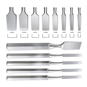 Juego de 8 Osteótomos Rectos Manuales de Acero Inoxidable, Cinceles Ortopédicos para Cortar y Dar Forma a Huesos, Instrumentos Quirúrgicos - Product Image 1