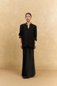 Vestidos Casuales de Verano con Botones en las Mangas, Corte Holgado y Transpirable, Abertura Lateral Recta, Rayas Teñidas con Hilo, Logotipo Frontal - Product Image 4