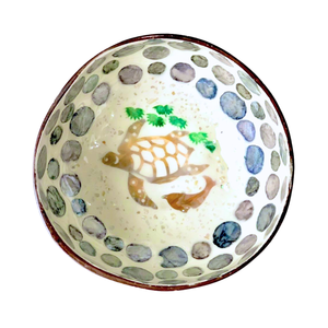 Ensemble de bols en noix de coco écologiques OEM/ODM de haute qualité, bols en nacre, artisanaux, en coquille laquée vietnamienne, pour fêtes, vente en gros - Product Image 1