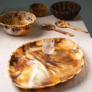 Modern Decorative Resin Tray for <b>Coffee</b> <b>Table</b> Styling and Living Room Decoration - Product Image 1