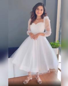 เดรสสไตล์ตะวันตกแบบลำลองน่ารักแฟชั่นใหม่ประจำฤดูร้อนปี 2026 ผ้าออร์แกนซ่า แขนพอง คอทรงโอ ไซส์พลัสสำหรับผู้หญิง - Product Image 1