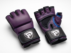 Gants de MMA en cuir de vachette violet Dumela, respirants, emballage personnalisé, protection, équipement d'entraînement toutes saisons - Product Image 1