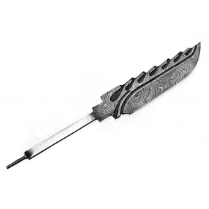 Lames de couteau de chasse d'extérieur en acier Damas forgé à la main, motif torsadé, OEM personnalisé de haute qualité - Product Image 2