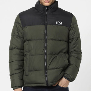 New Design Stand Collar Bubble <b>Jackets</b> <b>Long</b> Sleeves Full Zipper <b>Men</b> Bubble Winter <b>Jackets</b> - Product Image 1