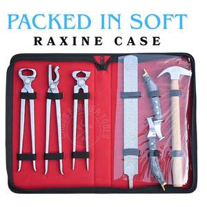 Kit Profesional de Herramientas para Herrar y Recortar: Martillo de Herrador, Alicates para Cortar Pezuñas, Herramienta para Quitar Zapatas, Lima de Raspado, Cuchillo para Pezuñas - Product Image 6