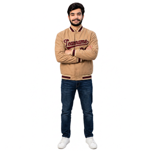 Veste universitaire personnalisée en gros avec patchs en chenille, mélange de laine, coupe unisexe, doublure polaire pour les marques de streetwear américaines - Product Image 5