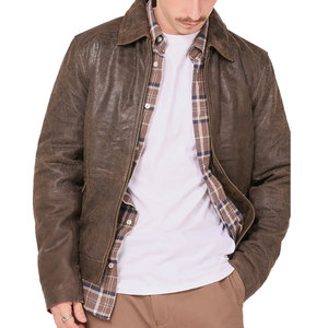Pakistan Manufacturer Discounted Price Men's Leather <b>Jacket</b> Wholesale Design Best Quality Men's Biker Leather <b>Jacket</b> - Product Image 3