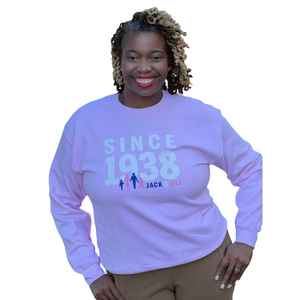 Sweat-shirt à col rond Jack and Jill rose avec motif graphique depuis 1938 pour hommes et femmes, confortable à porter, sweat-shirt à manches longues - Product Image 3