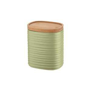Boîte de rangement classique en métal avec couvercle en bois pour le rangement sur le comptoir de cuisine, l'organisation du garde-manger et une utilisation décorative - Product Image 2