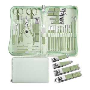 Manicure Set Professional Nail Clippers Kit <b>Pedicure</b> Care <b>Tools</b> Stainless Steel Women Grooming Kit for Travel - Product Image 1