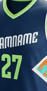 Custom Sublimated Basketball Jersey Set Teamname 27 Moisture Wicking Unisex Adult Sleeveless Athletic Wear All Seasons - Product Image 3
