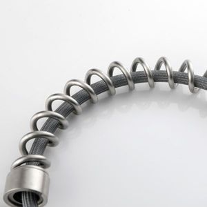 Rubinetto Commerciale da Cucina con Braccio Alto a Collo d'Oca, Attivazione a Molla, Finitura Nichel Spazzolato, in Acciaio Inossidabile con Doccetta Estraibile - Product Image 6