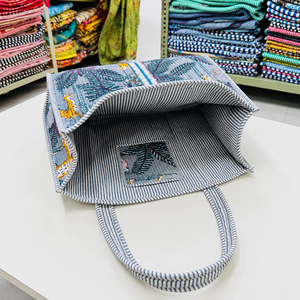 Sac fourre-tout léger personnalisé GANPATI ENTERPRISES pour femme, en velours gris imprimé, style bohème vintage, toutes saisons, idéal pour les voyages - Product Image 2