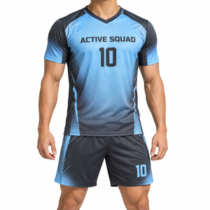 Uniforme de Voleibol Sublimado Geométrico Negro y Rosa Real Personalizado a Precio de Fábrica, Uniforme Ligero para Hombre - Product Image 4