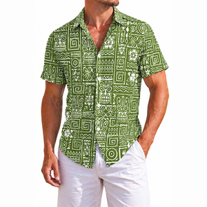 Camisa Hawaiana Aloha Personalizada para Hombre, de Manga Corta, Tejida, Antiarrugas, Sublimada, con Botones, Ropa Casual de Playa y Resort para Verano - Product Image 6