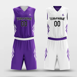 Uniforme de Baloncesto Reversible Personalizado, Conjunto de Camiseta y Pantalones Cortos de Dos Colores para Hombres, Mujeres y Equipos Juveniles - Product Image 1
