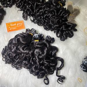 ผมต่อแบบหยักเป็นลอนสำหรับมหาสมุทรผมสีดำเป็นลอนสำหรับต่อผมแบบ100% - Product Image 6