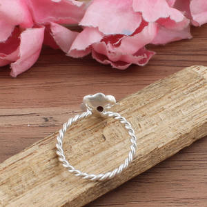 Wholesale <b>Turquoise</b> Flower Bezel Setting 925 Sterling Silver Adjustable Boho Wedding <b>Ring</b> for Women - Product Image 2