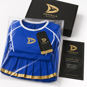 High-Stretch Long Sleeve Competition Cheer Uniform Breathable Athletic Cheerleading Outfit Custom Pleated <b>Skirt</b> Set - Product Image 5