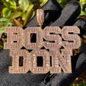 Pendentif personnalisé en moissanite avec nom, style Hip Hop, breloques VVS Iced Out, pendentif lettre en argent 925, pendentif en moissanite sur mesure - Product Image 2