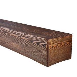 Étagère flottante rustique industrielle en bois d'acacia récupéré Aqdus Saleem avec supports en fer forgé 90x25x15cm pour le rangement dans le salon - Product Image 2
