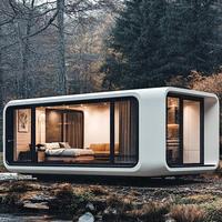 Maison de bureau modulaire Apple Cabin pour espace de travail, studio, installation rapide, structure en acier, maison préfabriquée mobile