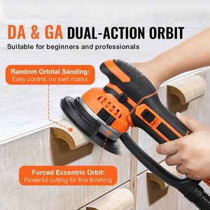 Levigatrice Roto-Orbitale Elettrica a Doppia Azione (DA) da 6 Pollici, 850W, 7400 Giri/min, 6 Velocità Variabili, 10P, ad Alte Prestazioni - Product Image 2