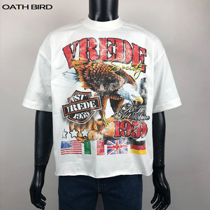 เสื้อยืดโอเวอร์ไซส์ทรงบ็อกซี่ ผ้าคอตตอน 100% หนักพิเศษ 320gsm ตัดเย็บแบบไหล่ตก สไตล์สตรีทแวร์สำหรับผู้ชาย ทรงหลวม สีพื้น - Product Image 5