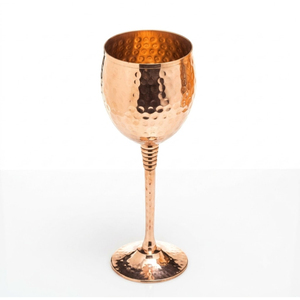 Latest Hammered Copper <b>Wine</b> <b>Goblet</b> Stainless Steel Metal <b>Wine</b> Glass With Stem For Bar Hotel Party Wedding Drinkware Gift - Product Image 1