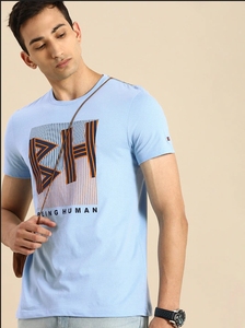 Camisa Casual de Hombre, Azul Claro, Cuello Cruzado, Tejida, 100% Algodón Ecológico, Manga Corta, Transpirable, Verano, ODM - Product Image 5