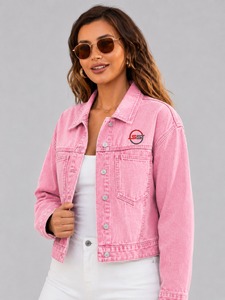 Gilet en jean en coton premium pour femme, sans manches, style classique avec fermeture boutonnée et style décontracté intemporel - Product Image 3
