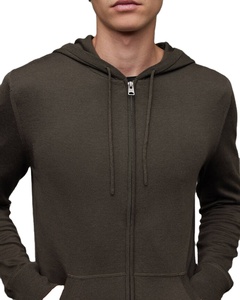 Wholesale 100% Cotton Men <b>Zip</b> Up Hoodie Custom Oversized Winter Zipper Hoodie OEM Private Label Hoodie Manufacture - Product Image 3