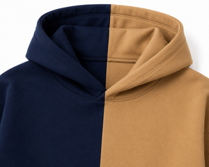 Sweat-shirt à capuche unisexe surdimensionné bicolore personnalisé en molleton de coton épais et écologique pour l'hiver, style streetwear - Product Image 4