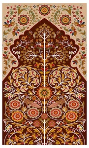Zynah Channile Yarn fabric Washable <b>Prayer</b> <b>Mat</b> Muslim <b>prayer</b> rug Pattern Rectangle Non Slip Jute Backing 27x45 Inches - Product Image 4