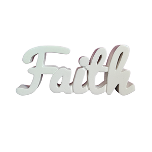 ของตกแต่งไม้เคลือบสีขาวสำหรับห้องนั่งเล่น  งานแฮนด์เมด  ของตกแต่งโต๊ะ  ของตกแต่งห้องที่มีเอกลักษณ์เฉพาะตัว  สร้างแรงบันดาลใจด้วยความเชื่อในตัวเอง - Product Image 2