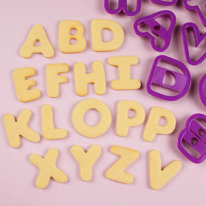 Emporte-pièces en plastique écologiques, 26 pièces, alphabet et lettres, pour fondant, glaçage, pâtisserie, décoration de gâteaux - Product Image 6