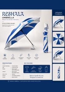 Premium Quality Printed White Promotional Umbrella-Custom Logo Lightweight Waterproof & Windproof Compact <b>Folding</b> Pongee Fabric - Product Image 4