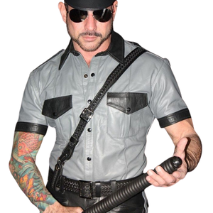 Mens Sam Browne Leather Strap Adjustable Shoulder Fit Premium Genuine Leather Classic Club Wear - Product Image 3