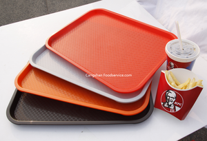 Plateau pour restauration rapide, plateau en plastique avec surface texturée, plateau de restaurant durable, vaisselle et assiettes écologiques de style américain - Product Image 2