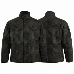 All Over Printed <b>Camo</b> Design Pattern Utility <b>Jacket</b> <b>For</b> Unisex Outdoor Stand Collar Long Sleeve Winter All Season Comfort Coats - Product Image 2