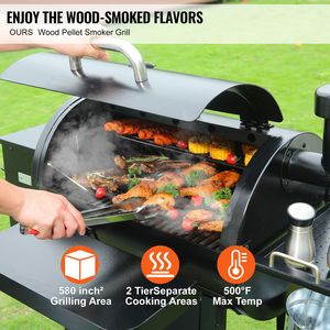 Griglia BBQ in Ferro Resistente da 53 Pollici con Opzione Gas Propano, Mini Affumicatore Portatile da Tavolo per Giardino - Product Image 2