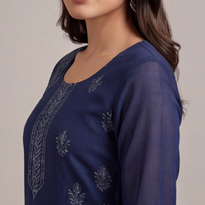 Nouvelles arrivées de robes Salwar Kameez brodées pour femmes, vêtements d'été en tissu lawn, conçus par des créateurs pakistanais. - Product Image 6