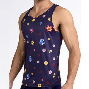 Débardeur Sportif Côtelé Personnalisé en Polyester/Coton, Coupe Slim, Haute Qualité, Streetwear, Impression de Logo Vierge - Product Image 1