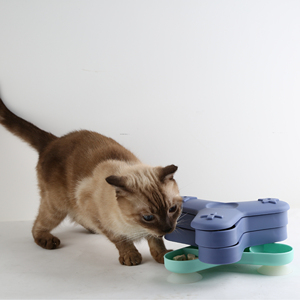 Juguete masticable redondo de plástico para mascotas, para gatos y perros, tazón interactivo para comida, material de melamina, tamaño regular - Product Image 1