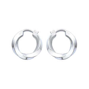 bohemian 925 sterling silver hoop <b>earrings</b> 18 point 5mm womens lightweight silver plated round hoops anniversary gift jewelry - Product Image 1